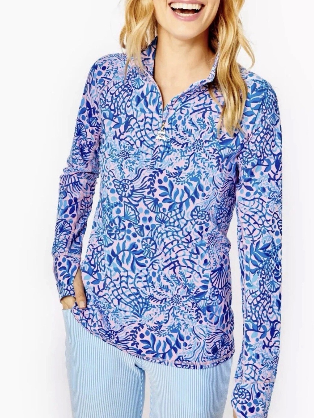 NWT Lilly Pulitzer Marion mash half zip
